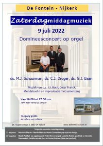 Jaarlijkse dominees concert in de Fontein te Nijkerk