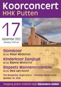 Hersteld Hervormde kerk te Putten koorconcert