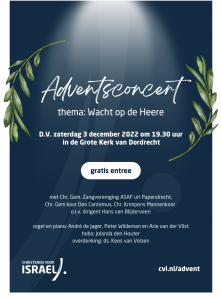 Adventsconcert met thema Wacht op de Heere