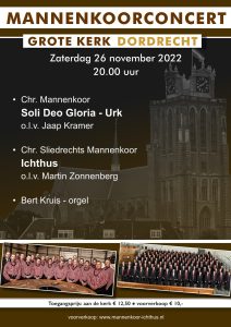 Mannenkoorconcert in de Grote kerk van Dordrecht