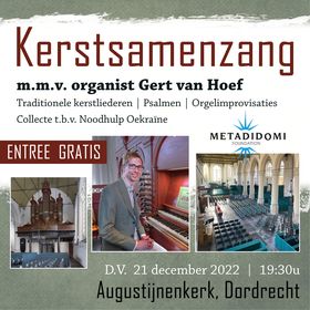 Massale kerstsamenzang met organist Gert van Hoef