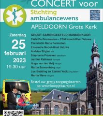 Concert voor stichting Ambulancewens in Apeldoorn