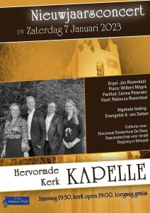 Hervormde kerk van Kapelle nieuwjaarsconcert 2023