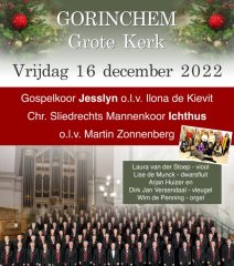 Mannenkoor Ichthus geeft kerstconcert in de Grote kerk van Gorinchem