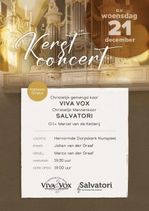 Salvatori kerstconcert onder leiding van Marcel van de Ketterij