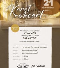 Salvatori kerstconcert onder leiding van Marcel van de Ketterij