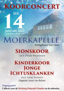 Gereformeerde Gemeente te Moerkapelle koorconcert met Sionskoor