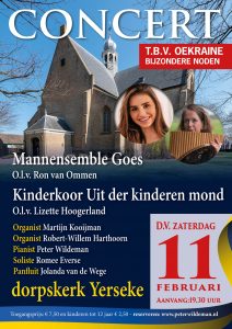 Dorpskerk van Yerseke concert ten bate van Oekraine.