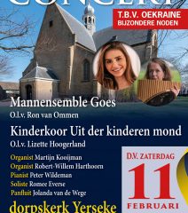 Dorpskerk van Yerseke concert ten bate van Oekraine.