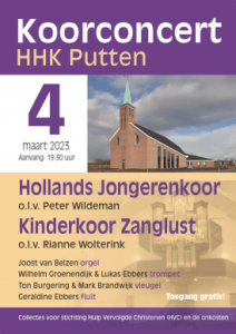 Hollands Jongerenkoor koorconcert in de HHK te Putten