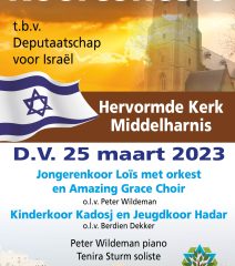 Koorconcert voor Deputaatschap Israël in de Hervormde kerk te Middelharnis