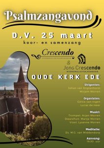 Psalmzangkoor Crescendo uit Ede geeft concert in oude kerk