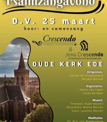 Psalmzangkoor Crescendo uit Ede geeft concert in oude kerk