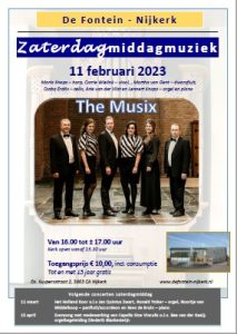The Musix geeft instrumentaal concert in de Fontein