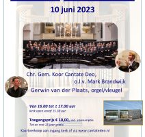 Zaterdagmiddagconcert door Cantate Deo in de Fontein te Nijkerk