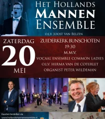 Zuiderkerk te Bunschoten concert met het Hollands Mannen Ensemble