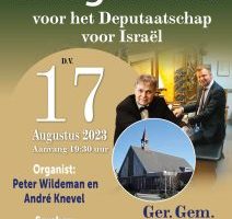 Gereformeerde Gemeente te Aagtekerke psalmzangavond voor Israël