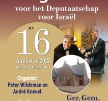 Gereformeerde Gemeente te Elspeet psalmzangavond voor Israël