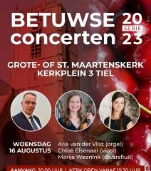 Slotconcert van de Betuwse concerten 2023 met Arie van der Vlist