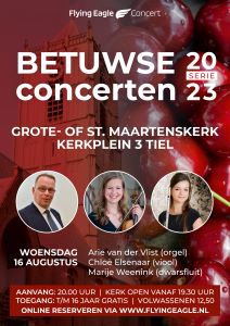 Slotconcert van de Betuwse concerten 2023 met Arie van der Vlist