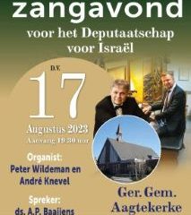 Gereformeerde Gemeente te Aagtekerke psalmzangavond deputaatschap Israel