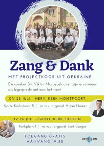 Grote kerk van Tholen concert met Projectkoor uit Oekraïne