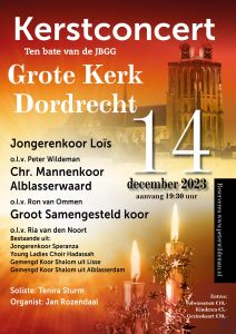 Kerstconcert ten bate van de JBGG in de Grote kerk van Dordrecht