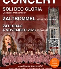 Mannenkoor Soli Deo Gloria geeft een concert in Zaltbommel