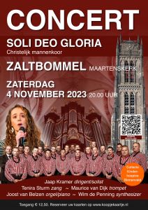 Mannenkoor Soli Deo Gloria geeft een concert in Zaltbommel
