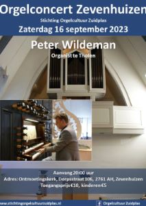Ontmoetingskerk in Zevenhuizen orgelconcert met Peter Wildeman