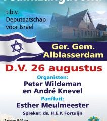 Psalmzangavond in Alblasserdam voor Deputaatschap voor Israel