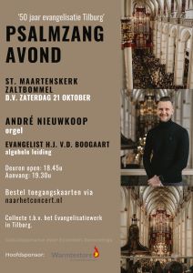 Psalmzangavond in Zaltbommel met organist André Nieuwkoop