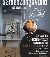 Advent & kerst samenzangavond met bovenstem in Tiel