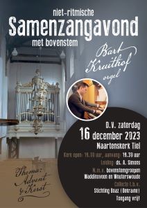 Advent & kerst samenzangavond met bovenstem in Tiel