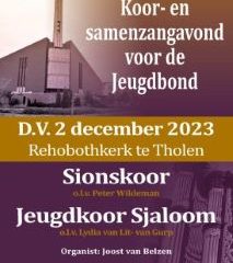 Concert voor de JBGG in Tholen met het Sionskoor