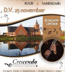 Interkerkelijk Psalmzangkoor Crescendo zingt in de Bethelkerk van Lunteren