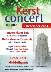 Kerstconcert met Delta Mannen Ensemble in de grote kerk te Middelharnis