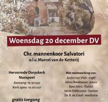 Chr. Mannenkoor Salvatori geeft kerstconcert in Nunspeet