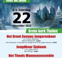 Jeugdkoor Sjaloom geeft kerstconcert in de Grote kerk te Tholen