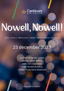 Nowell, nowell kerstconcert in de Grote kerk te Sliedrecht met Canticum Amicorum