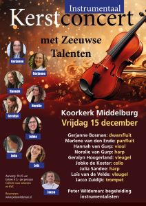 Zeeuwse talenten geven kerstconcert in Middelburg
