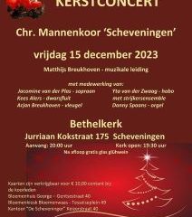 Christelijk Mannenkoor Scheveningen kerstconcert in de Bethelkerk