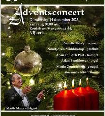 Christelijk Streekmannenkoor Adventsconcert in de Kruiskerk te Nijkerk