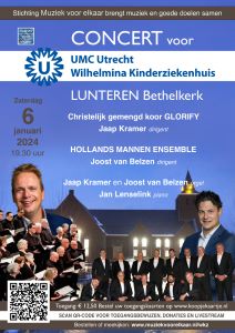 Concert voor Wilhelmina kinderziekenhuis in de Bethelkerk te Lunteren