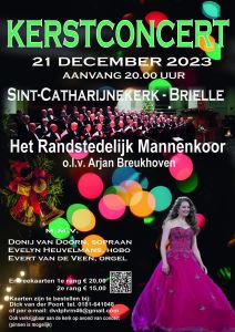 Het Randstedelijk Mannenkoor geeft kerstconcert in Brielle