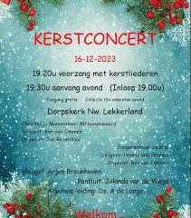 Mannenkoor Alblasserwaard kerstconcert in Nieuw-Lekkerland