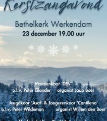 Mannenkoor DEV kerstconcert in de Bethelkerk te Werkendam.