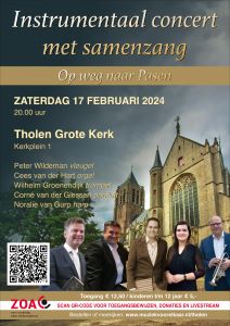 Instrumentaal concert met samenzang in de Grote kerk van Tholen