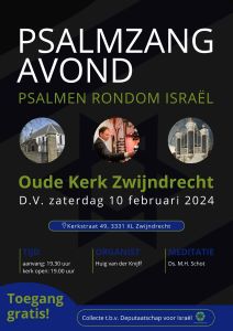 Psalmen rondom Israël in de Oude kerk te Zwijndrecht