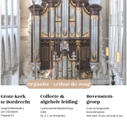 Grote kerk van Dordrecht psalmzangavond met bovenstem en Arthur de Jong